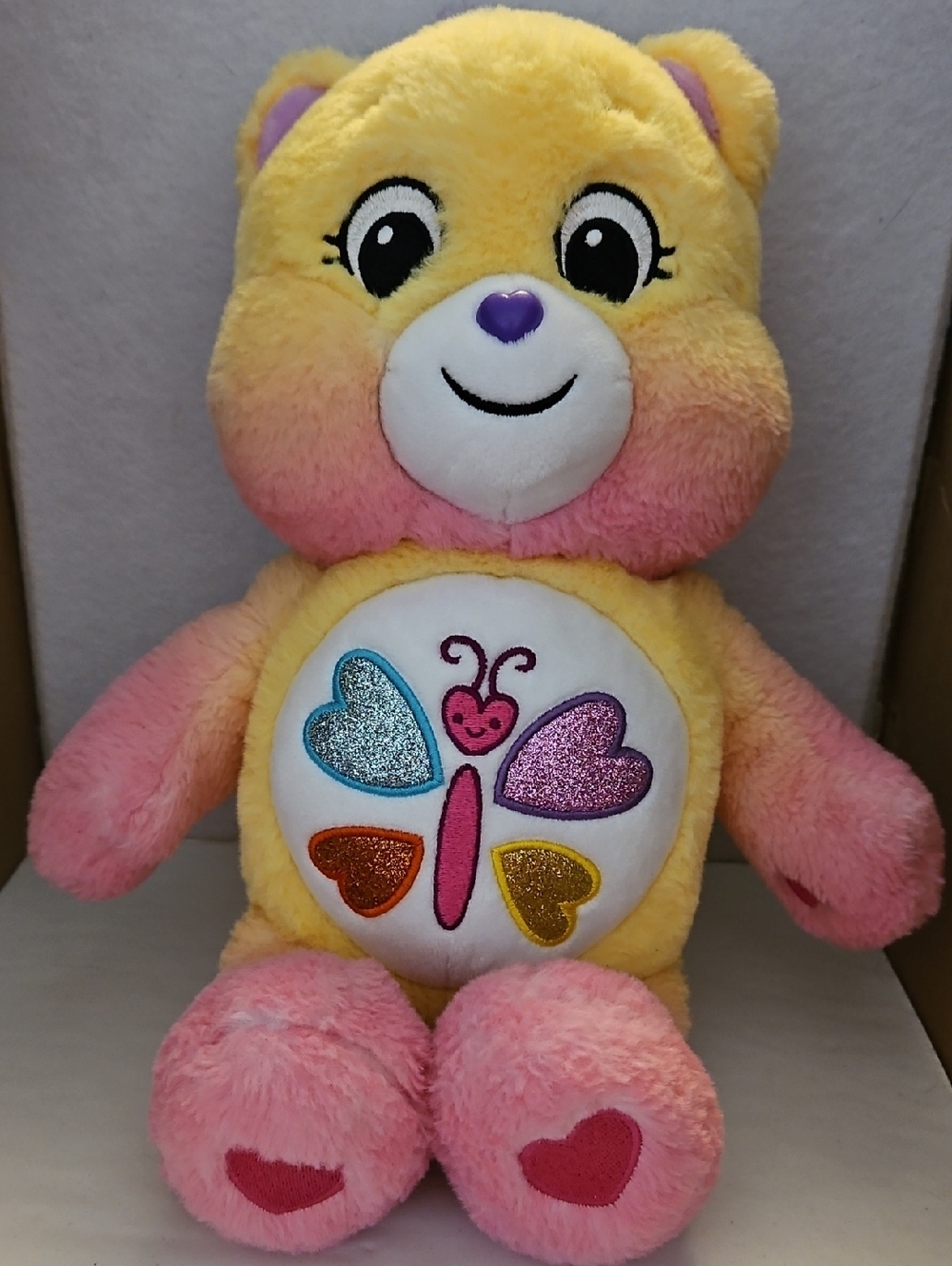 Care Bears Calm Heart Glitter Butterfly Plush 14"